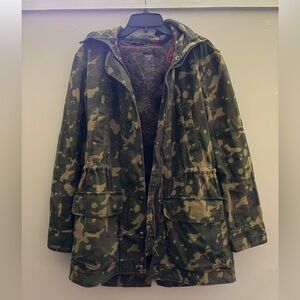 GAP hooded camo anorak with removable lining, S tall